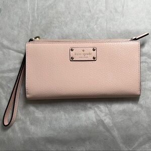 Kate Spade Pink Leather Clutch Wristlet